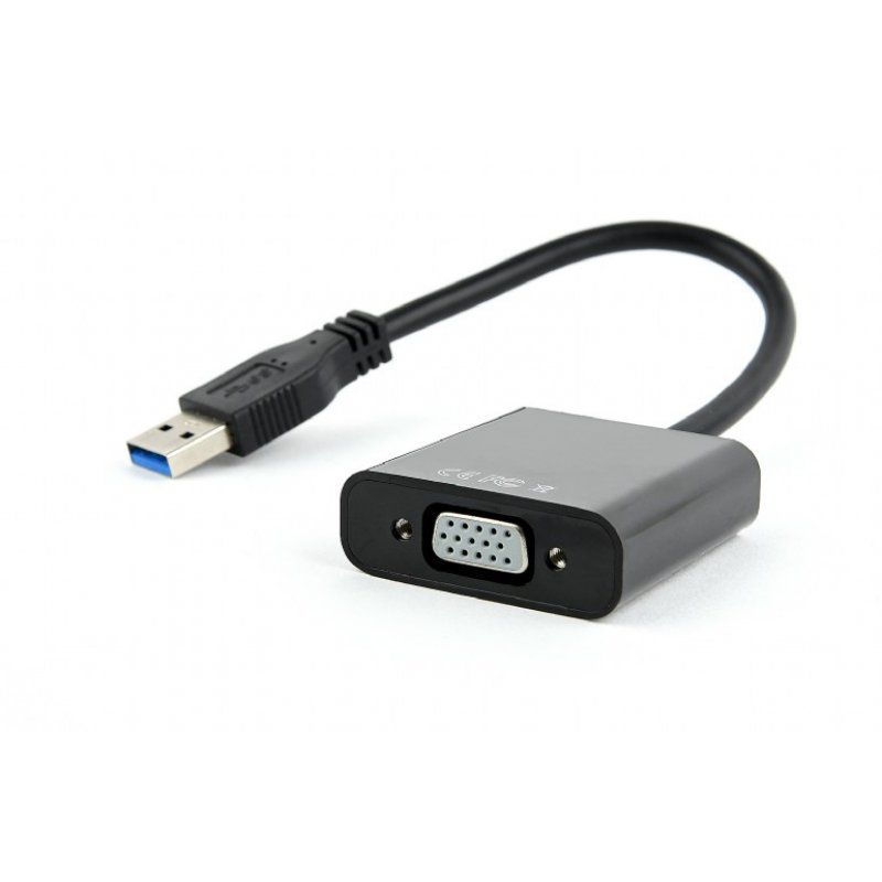Gembird AB-U3M-VGAF-01 adaptateur graphique USB 1920 x 1080 pixels Noir