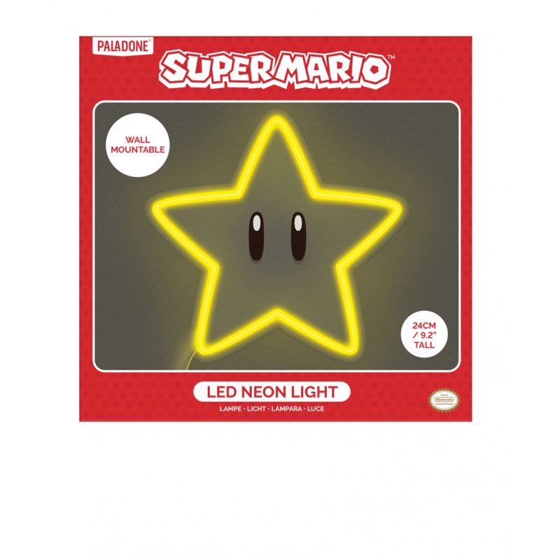 SUPER MARIO - Star - Lampe Murale Neon LED