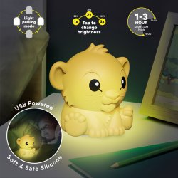 ROI LION - Simba - Lampe en Silicone Rechargeable 15cm