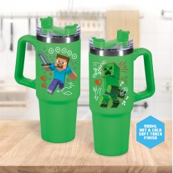MINECRAFT - Steeve - Mug de Voyage XL 900ml avec paille