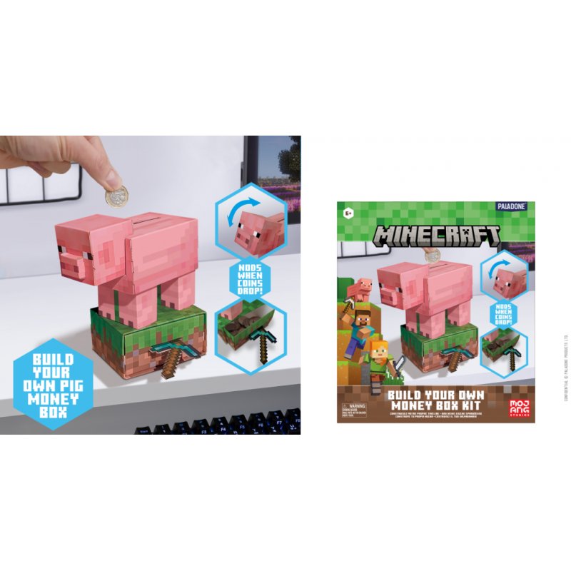 MINECRAFT - Cochon - Tirelire Kit