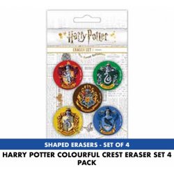 HARRY POTTER - Colourful Crest - Eraser Set
