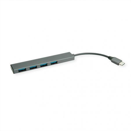 ROLINE Ultraslim Hub USB3.2 Gen1 type C 4 ports USB A