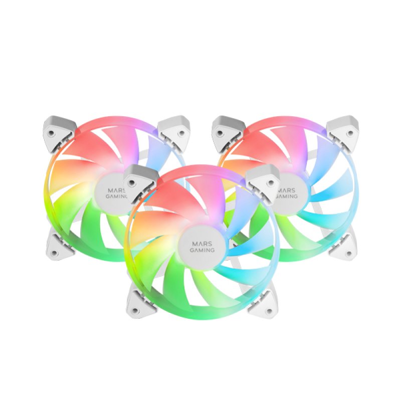 Mars Gaming MF-3A Computer case Fan 12 cm White 3 pc(s)