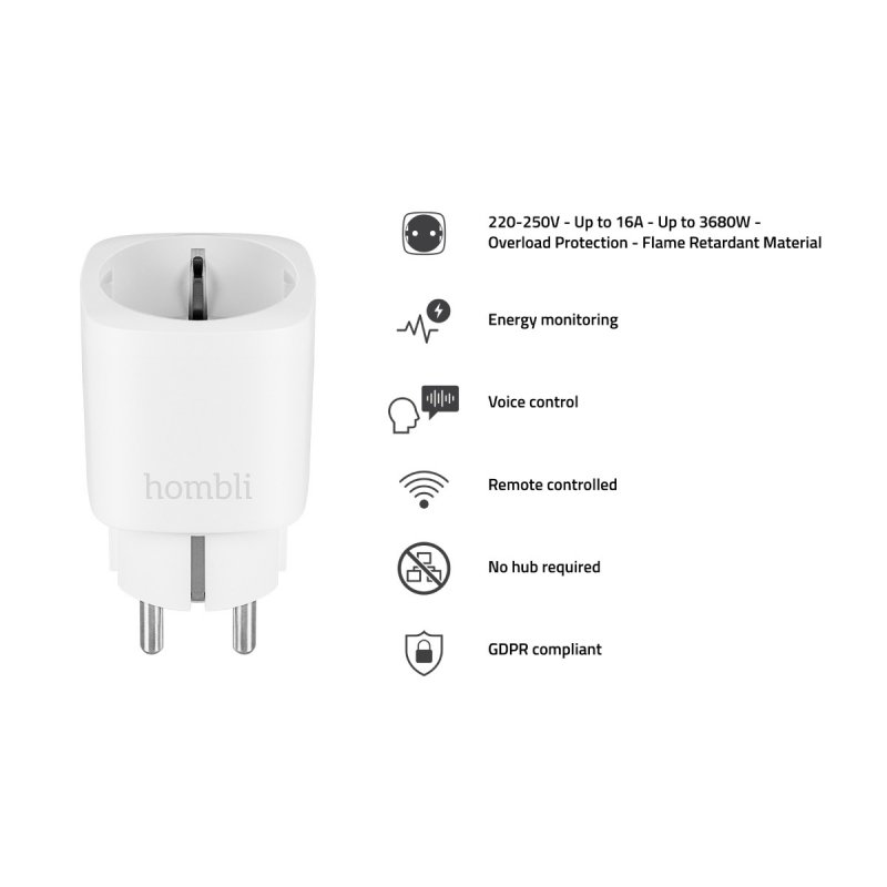Hombli HBSS-0109 Prise intelligente 3540 W Blanc