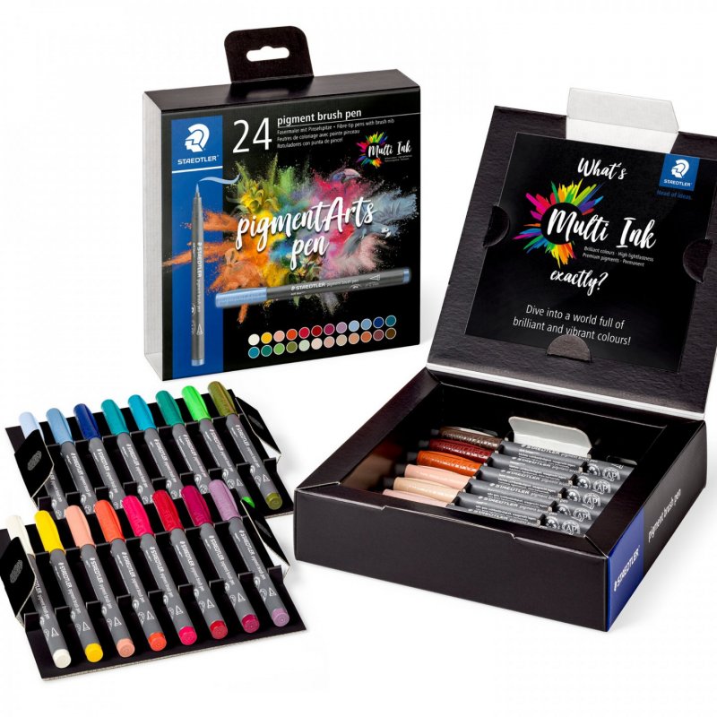 Staedtler Pigment Arts Brush Pen 24 pcs