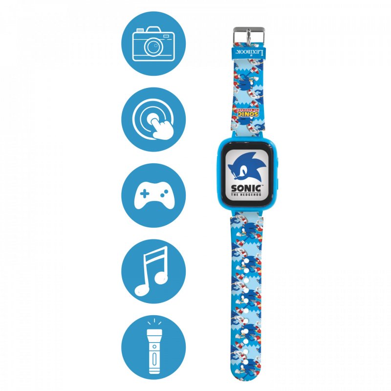 Lexibook - Sonic Kids Smartwatch with 8GB memory card included (DMW070SN)