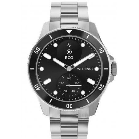 Withings ScanWatch Nova 1,6 cm (0.63") OLED 42 mm Hybride Noir, Acier inoxydable GPS (satellite)