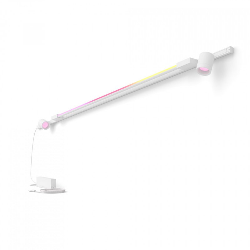 Philips Hue White and Color ambiance Kit de base Perifo pour mur, droit (2 spots, 1 tube lumineux Gradient)