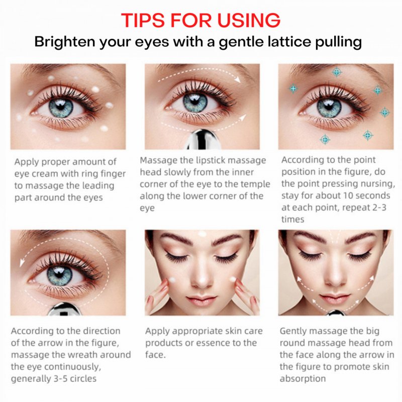 Cenocco Beauty Magnetic Micro Vibration Facial Massager with LED