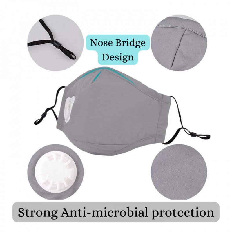 Washable Cotton Mask w/ 2 Activated Carbon Filters