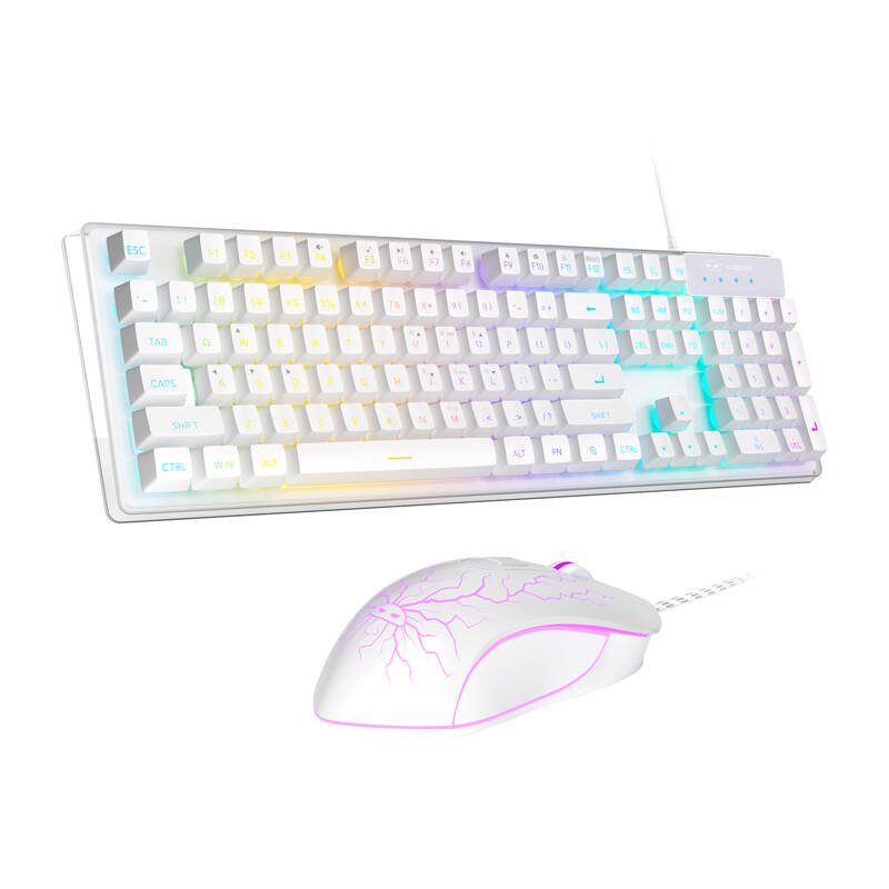 MageGee K1 wired keyboard mouse set (white)