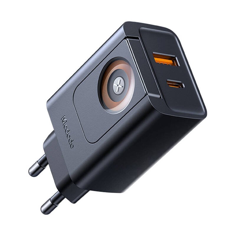 McDodo CH-3700 30W 2-in-1 USB-C A Charger, black