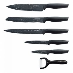 Royalty Line RL-MB5: Non-Stick coating Knife Set 5PCS Black