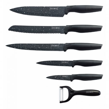 Royalty Line RL-MB5: Non-Stick coating Knife Set 5PCS Black