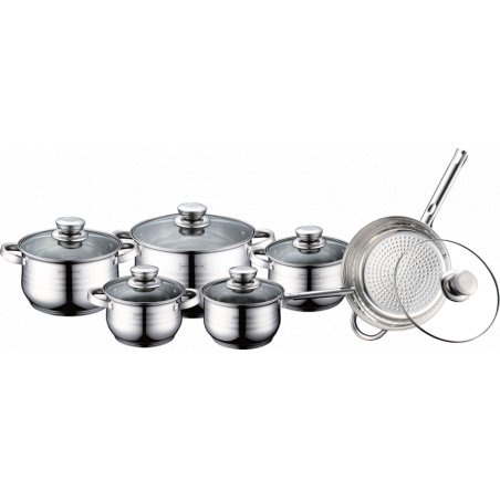 Royalty Line RL-1231: 12 Pieces Cookware Set with Glass Lid