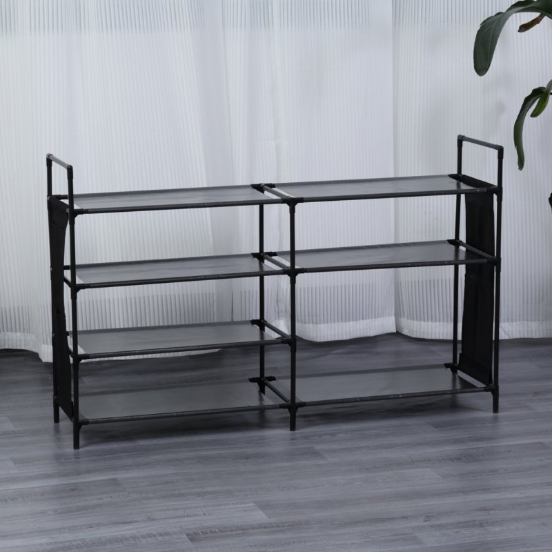 Herzberg HG-03312: 7- Layer Storage Shoe Rack (12x70cm) - Black