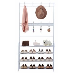 Herzberg 4-Tier Entryway Coat Rack and Hallway Storage Rack Organizer - 80x153cm