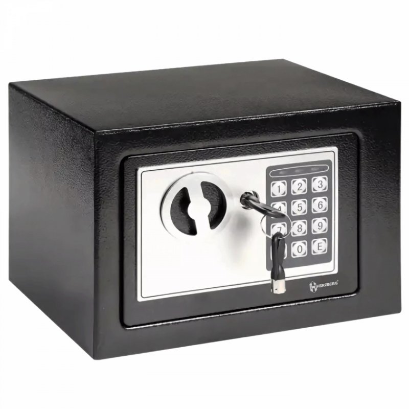 Herzberg HG-03848: Electronic Digital Steel Safe Security Box - 17x23x17cm