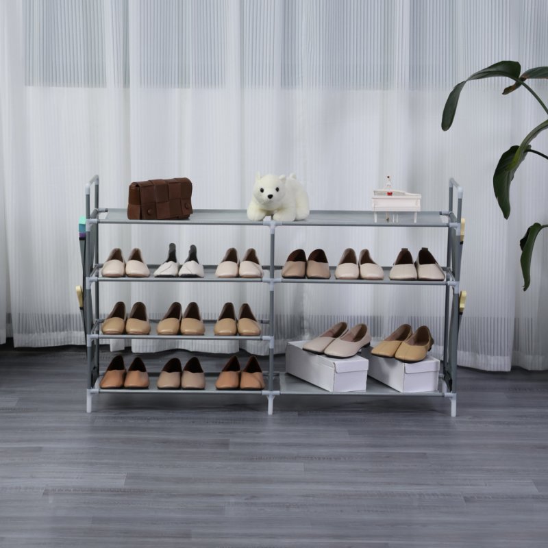 Herzberg HG-03596: 7- Layer Storage Shoe Rack (12x70cm) - Grey