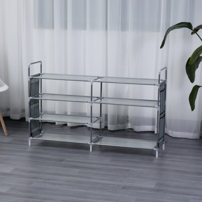 Herzberg HG-03596: 7- Layer Storage Shoe Rack (12x70cm) - Grey