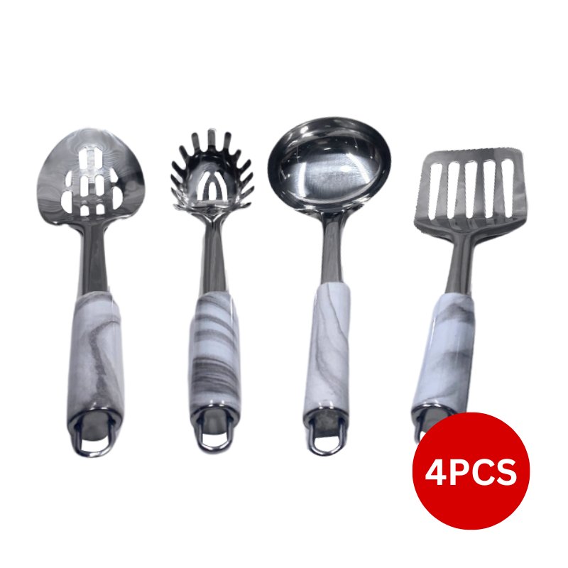 Eisenbach A0019: 4-Piece Stainless Steel Kitchen Tool Set - Marble