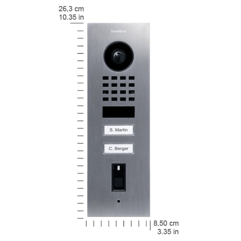 DoorBird IP Video Türst. D1102FV Fingerpr. Edels. V2A, Unterpu