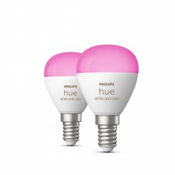 Philips Hue White and colour ambience Lustre – E14 smart bulb – (2-pack)