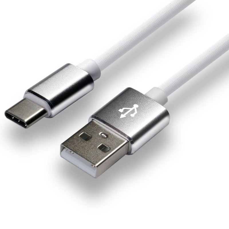 everActive cable USB-C 1m - White silicone quick charge 3A - CBS-1CW