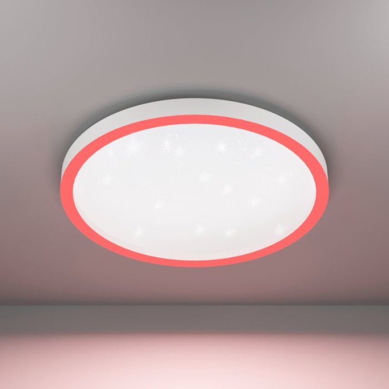 EGLO - Montemorelos-Z loft lamp white w/crystal effect Ø57 - RGB TW - Zigbee, Bluetooth