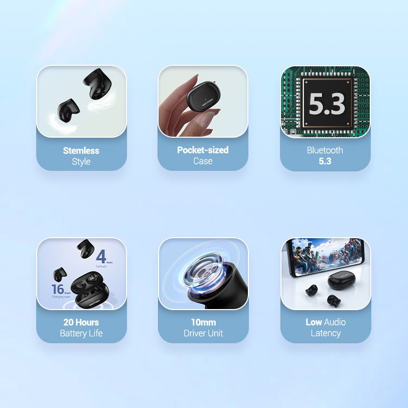 Vention NBLW0 écouteur/casque Sans fil Ecouteurs Appels/Musique Bluetooth Blanc