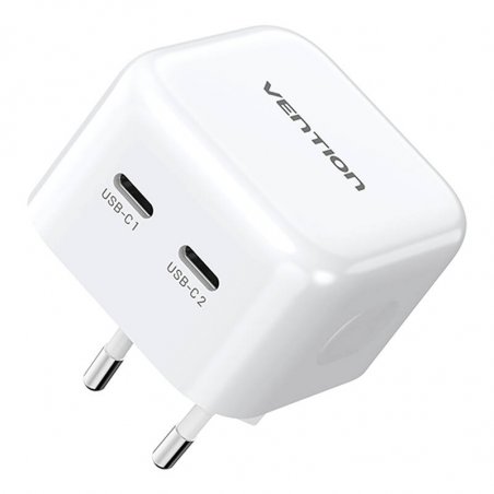 Vention FBPW0-EU USB(C C) GaN (35W/35W) mains charger (white)