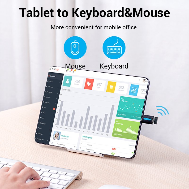 Vention USB Adapter CDTB0, USB-C male to USB 2.0 female (black)