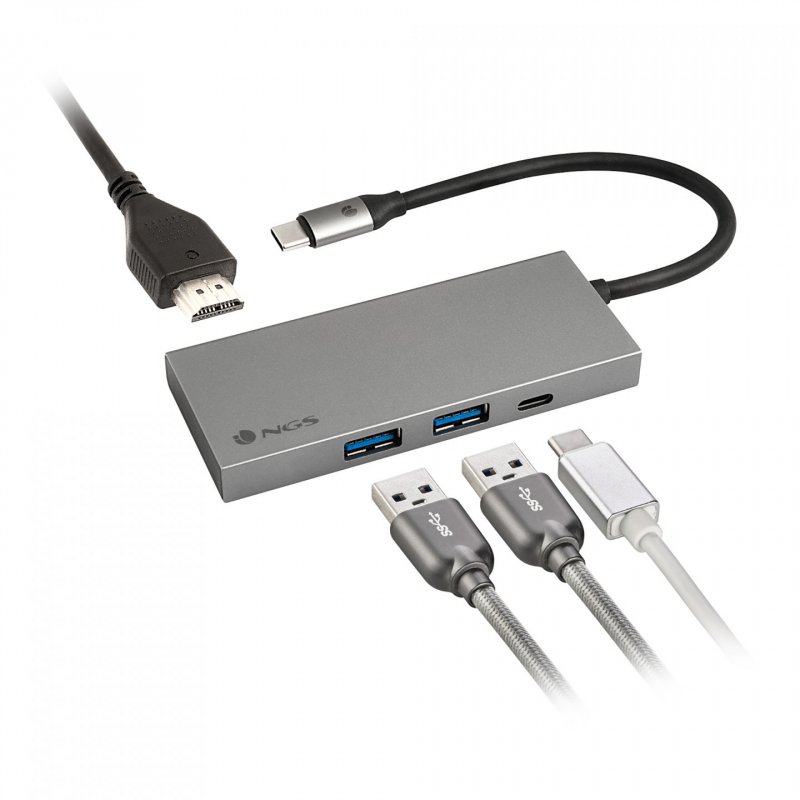 NGS WONDER DOCK4 PRO Wired USB 3.2 Gen 1 (3.1 Gen 1) Type-C Aluminium