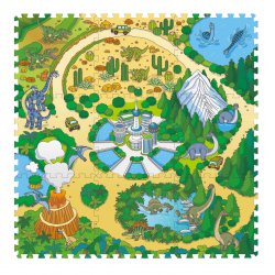 Magni - Floor puzzle with dino park - 9 foam tiles