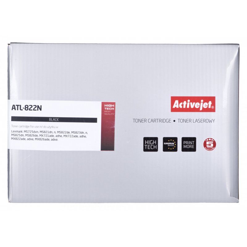 Activejet ATL-822N pour imprimantes Lexmark remplacement Lexmark 58D2H00 Suprême 15000 pages noir)