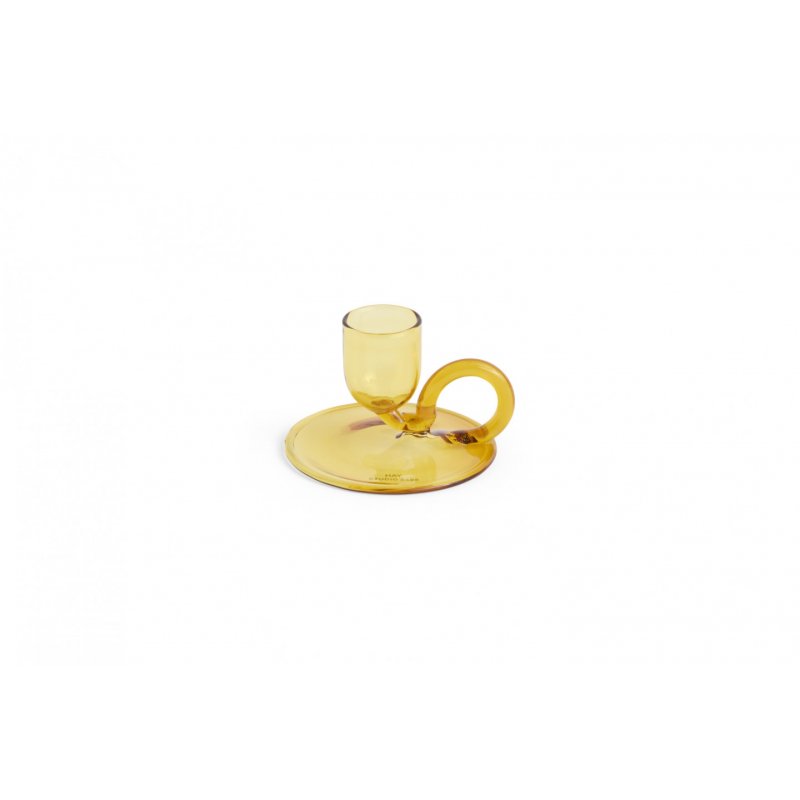 HAY - Tiny Candleholder Curved - Yellow