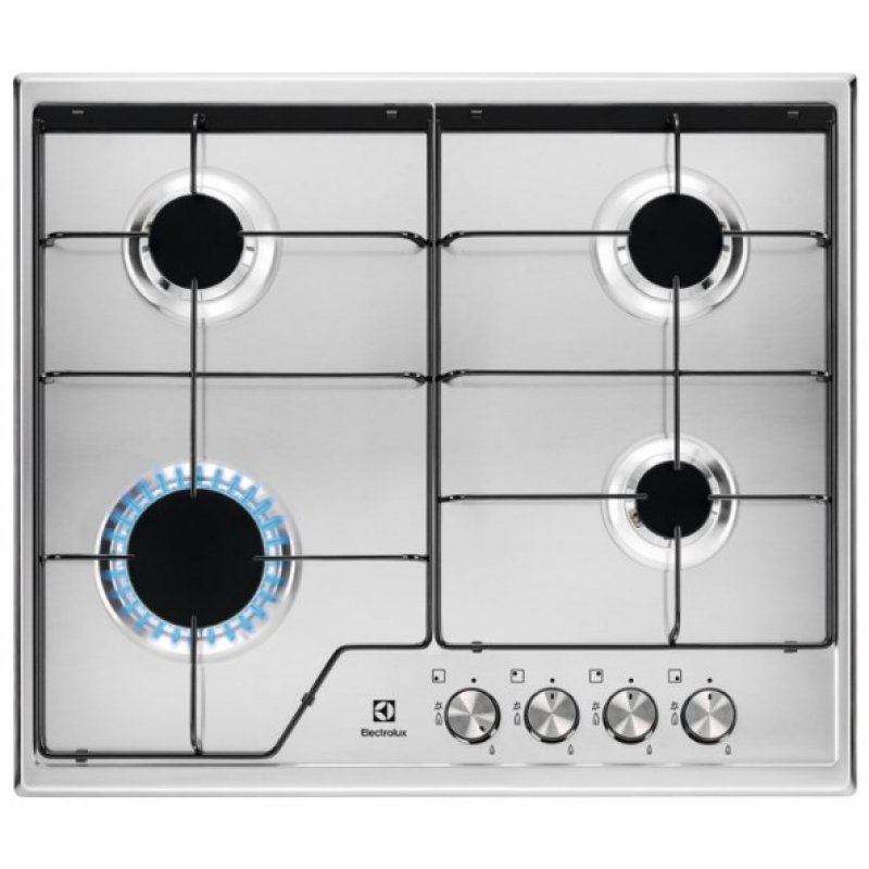 Electrolux KGS6424BX Acier inoxydable Intégré 60 cm Gaz 4 zone(s)