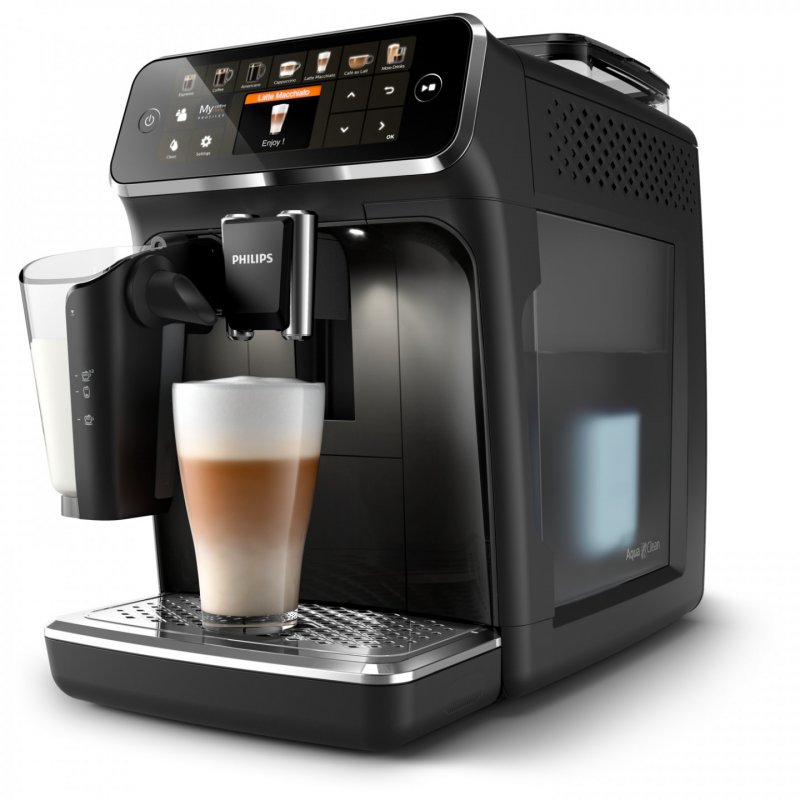 Philips Série 5400 Noir brillant EP5441/50 Machine expresso broyeur,12 boissons, carafe LatteGo