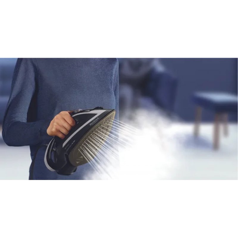 Tefal Puregliss FV8062E0 iron Dry & Steam iron Durilium AirGlide Autoclean soleplate 3000 W Black, Grey