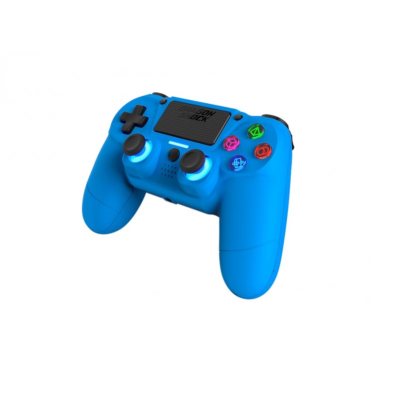 DragonShock - Manette sans fil Bluetooth MIZAR Bleue pour PS4, PC et Mobile
