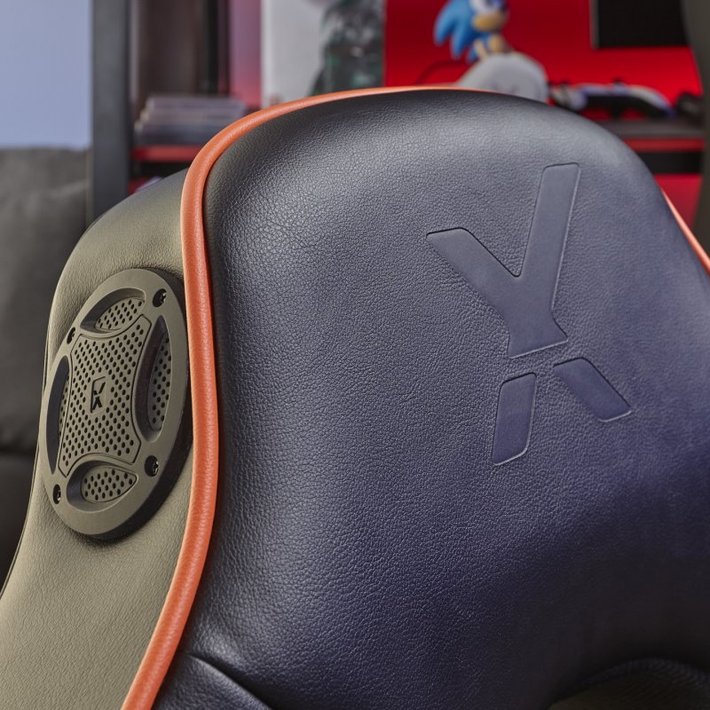 X Rocker - G-Force Sport 2.1 Chaise de jeu audio stéréo avec caisson de basses - Noir et Orange