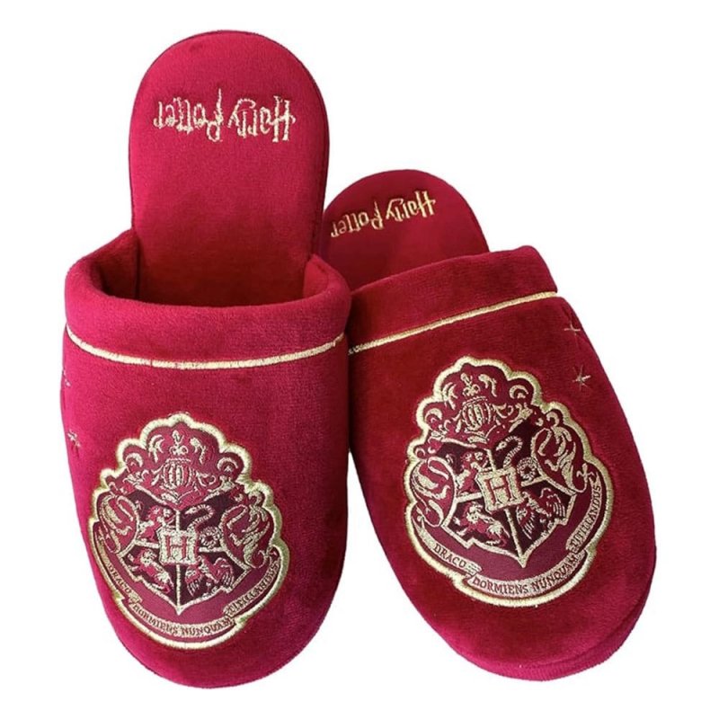 Harry Potter pantoufles Pudlard Gold on Burgundy EU 38-43