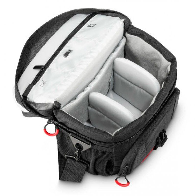 Hama Phoenix 130 Camera Bag, Multiple Pockets, Trolley Strap, Rain Protection Hood, Tripod Holders, Black, 23.5 x 16.5