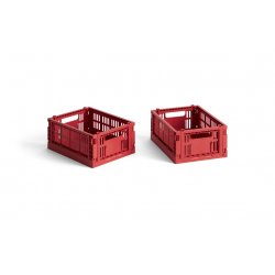HAY - Set of 2 Colour Crate Mini - Red