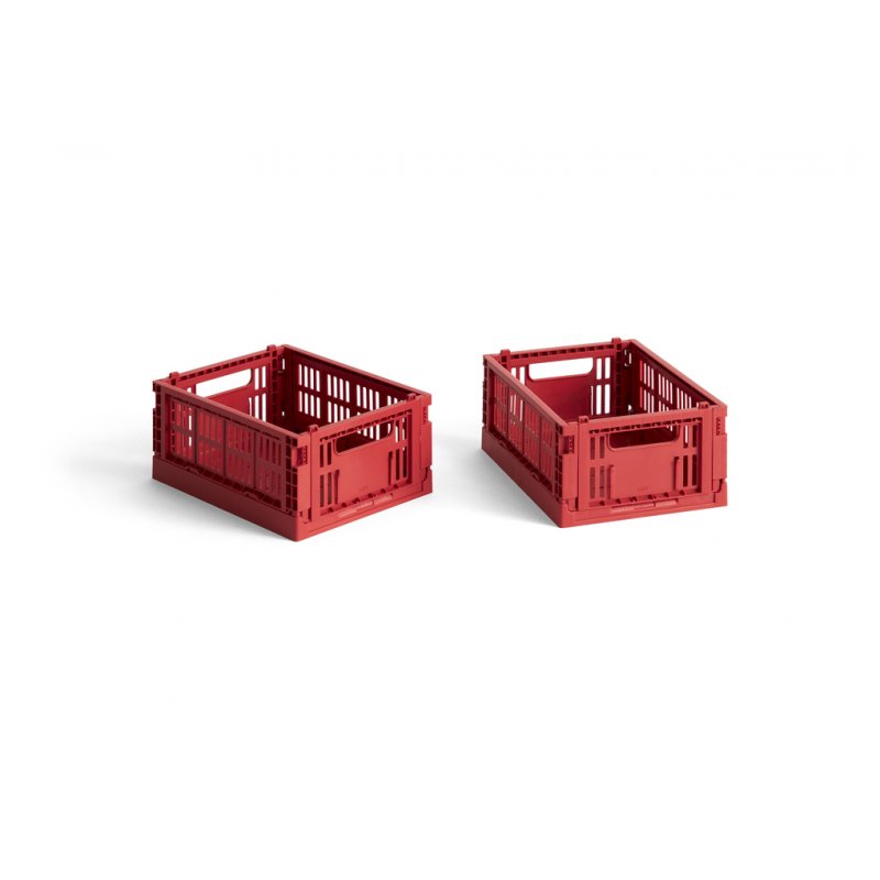 HAY - Set of 2 Colour Crate Mini - Red
