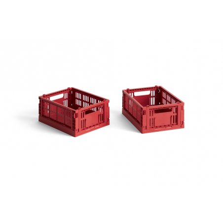 HAY - Set of 2 Colour Crate Mini - Red