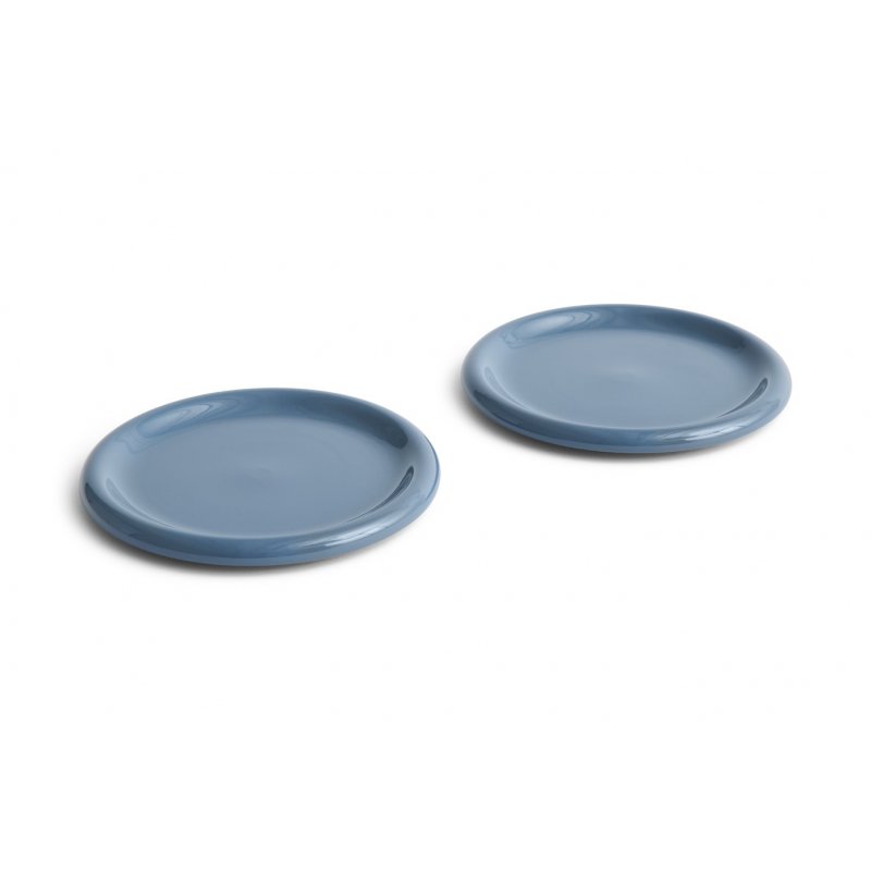 HAY - Barro Plate Ø24, set of 2 - Dark blue