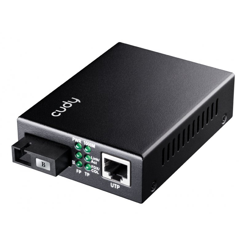 Cudy MC100GSB-60B convertisseur de support réseau 1000 Mbit/s Multimode, Monomode Noir