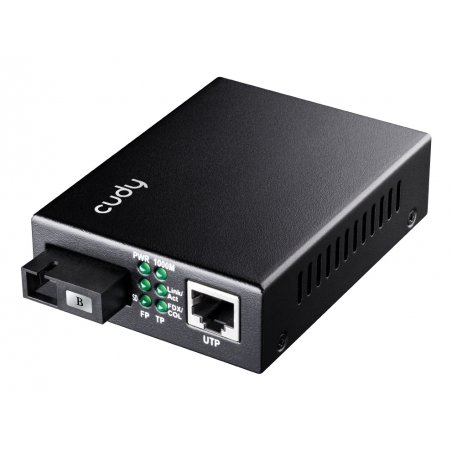 Cudy MC100GSB-60B network media converter 1000 Mbit/s Multi-mode, Single-mode Black